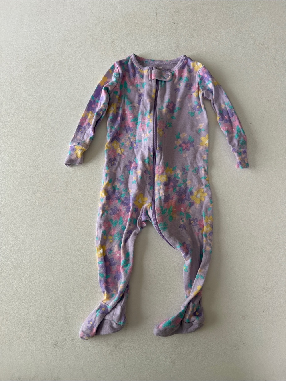 PJ Place - Lavender Floral Footies